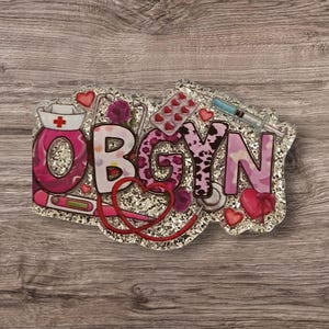 OBGYN Acrylic Flatback Charm | Medical Badge Reel Craft