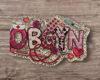 OBGYN Acrylic Flatback Charm | Medical Badge Reel Craft