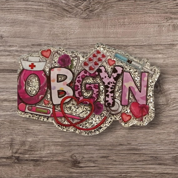 OBGYN Acrylic Flatback Charm | Medical Badge Reel Craft
