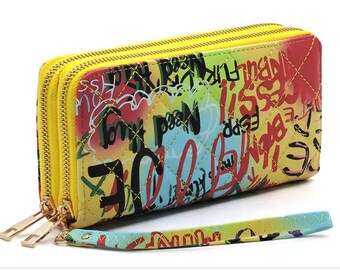 double zip around wallet