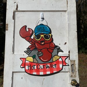 Crawfish Door Hanger Front Door Sign