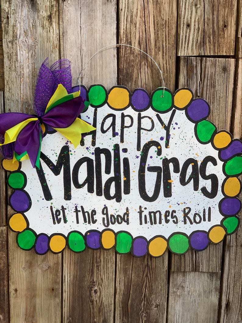mardi gras door hanger template