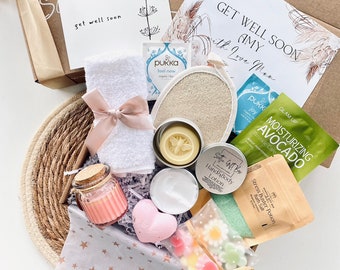 Home Spa Birthday hamper for her - mum best friend women - self care spa gift set - relaxing pamper gift box for her - hug in a box,