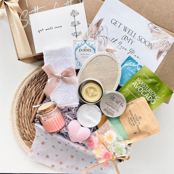 Home Spa Birthday hamper for her - mum best friend women - self care spa gift set - relaxing pamper gift box for her - hug in a box,