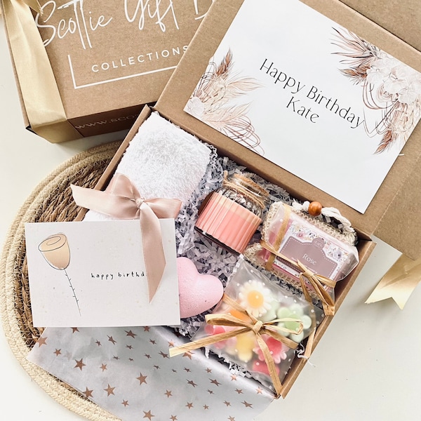 Personalised Happy Birthday gifts, Christmas gift box, Gifts for her, Birthday gift, Spa gift set, birthday box, Hug in a box, Self care box