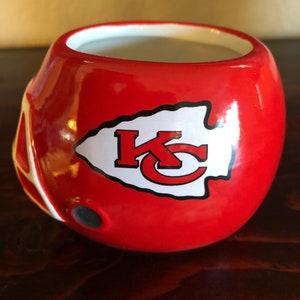 Succulent Holder (SMALL, 2.5 inches tall) football * helmet * KC chiefs * Denver Broncos * Dallas Cowboys * Minnesota Vikings * ceramic