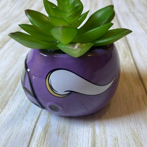 Minnesota Vikings Helmet Faux Succulent Planter - Ceramic Football Decor