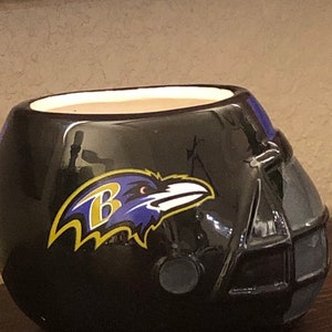 Porta suculentas (PEQUEÑO, 2,5 pulgadas de alto) fútbol * casco * Baltimore Ravens * Minnesota Vikings * cerámica * Maceta * NFL