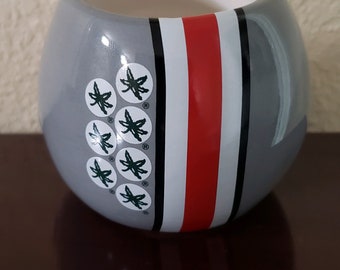 Succulent Holder  (SMALL) * football * helmet * Ohio * ceramic * Planter * Pot * NFL * 2.5 H