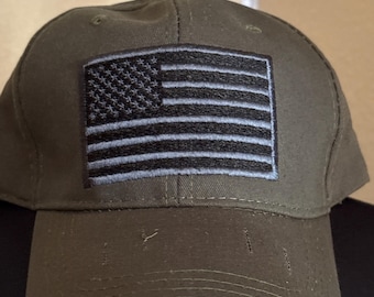 Gorra de camionero con bandera bordada: gorra de béisbol desgastada