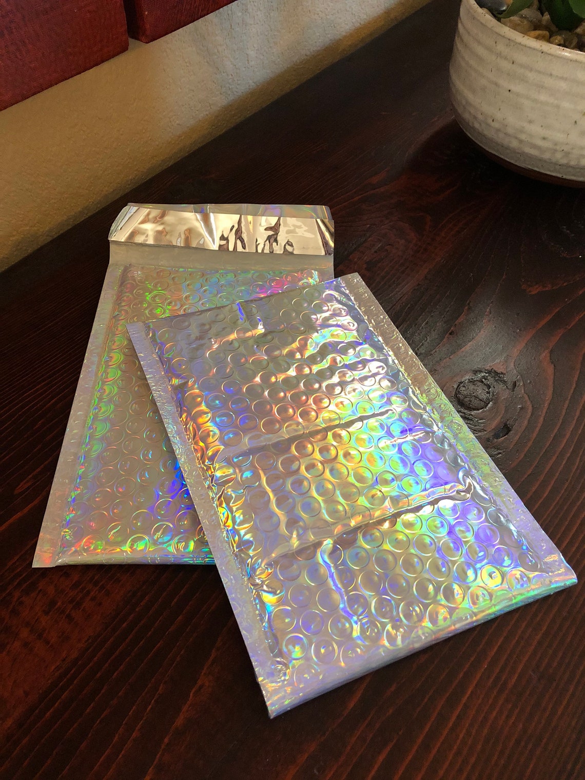 12 Holographic bubble mailers set of 12 4.25 x 8. Self Etsy