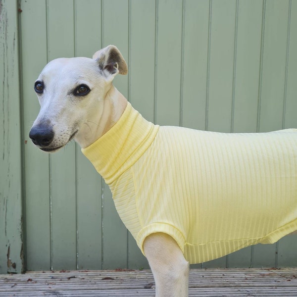 Whippet Greyhound Sighthound ribbed tank. Other colours available. Made to measure