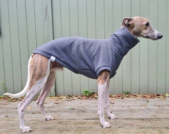 Whippet Greyhound Sighthound quilted sweatshirt. Made to measure. Other colours available