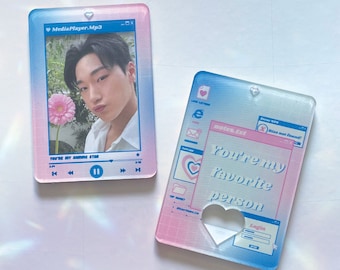 Soft Yk2 Kpop Acrylic Photocard Holder