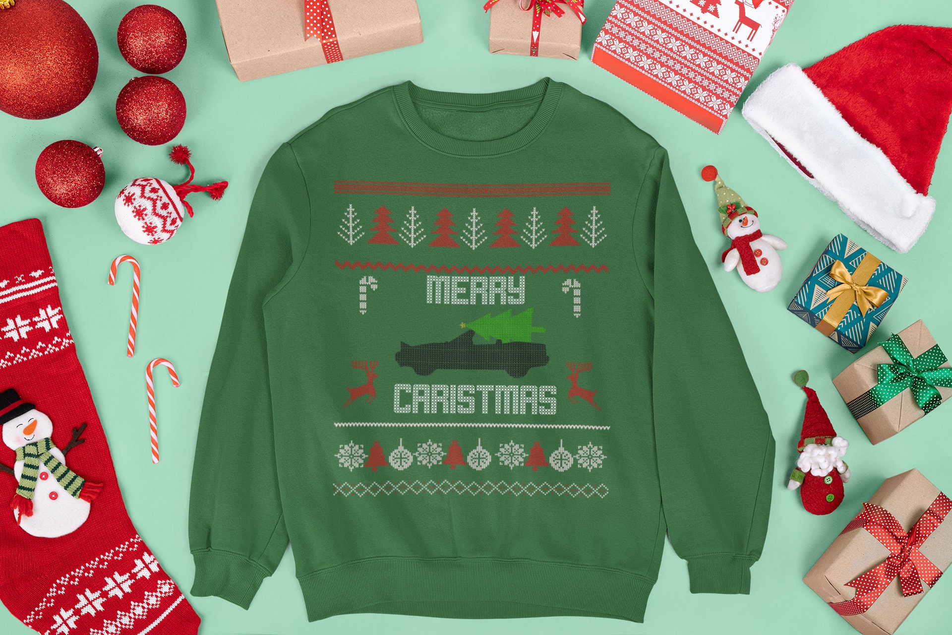 Car Christmas Sweater 