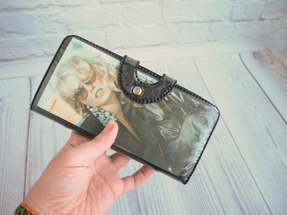 Vintage USSR Women's wallet with prints of girls