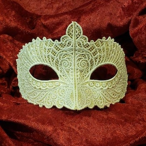 Masquerade - Festival - Carnival-Mardi Gras Gorgeous lace mask. Handmade very detailed.
