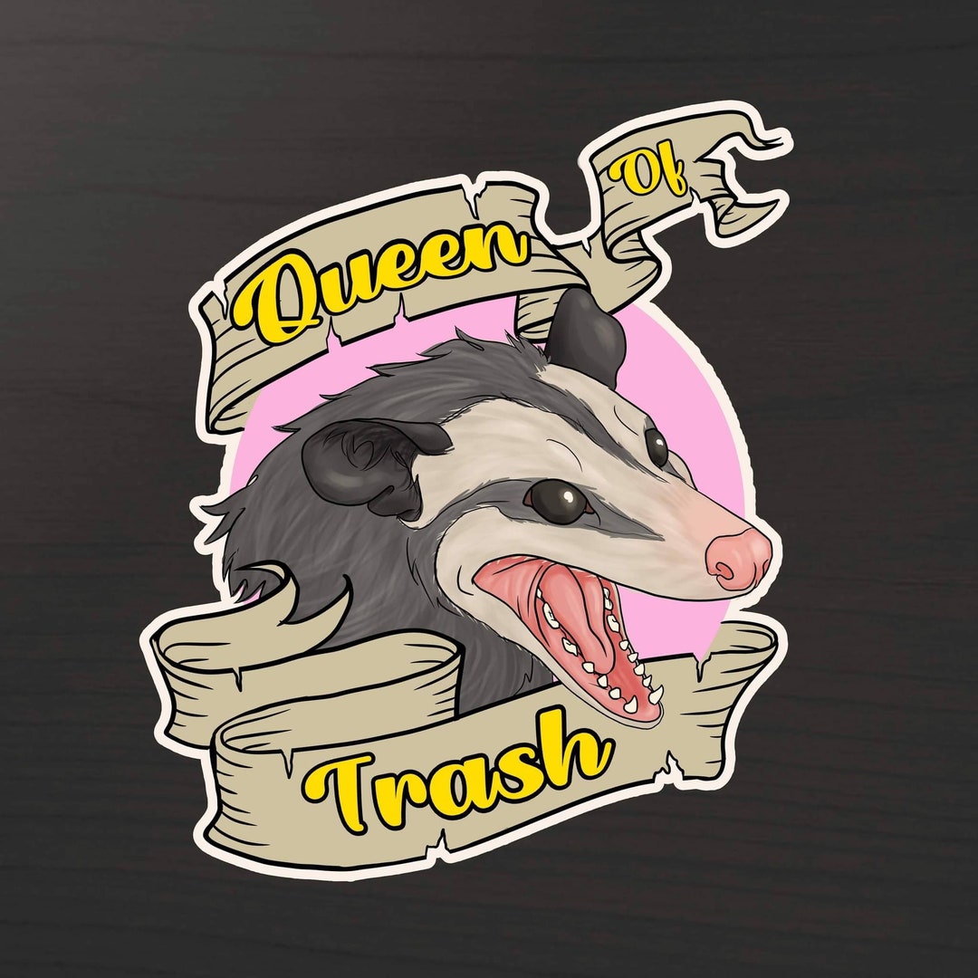 Trash Queen Possum Sticker Etsy