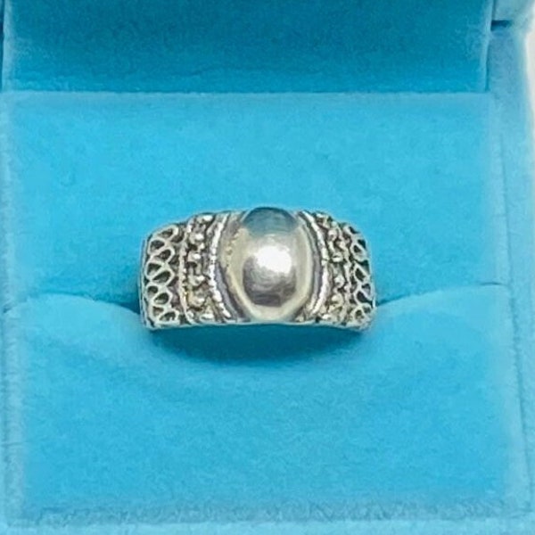 Modena Italy Sterling Silver Byzantine Style Ring