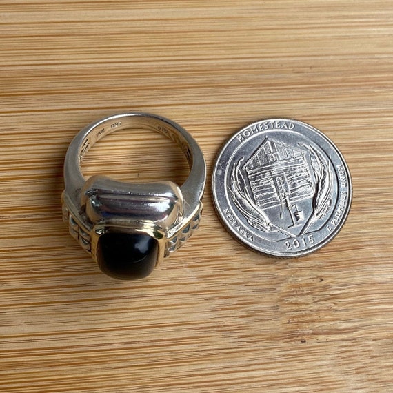 OTC Silver and Gold Onyx Ring - image 6