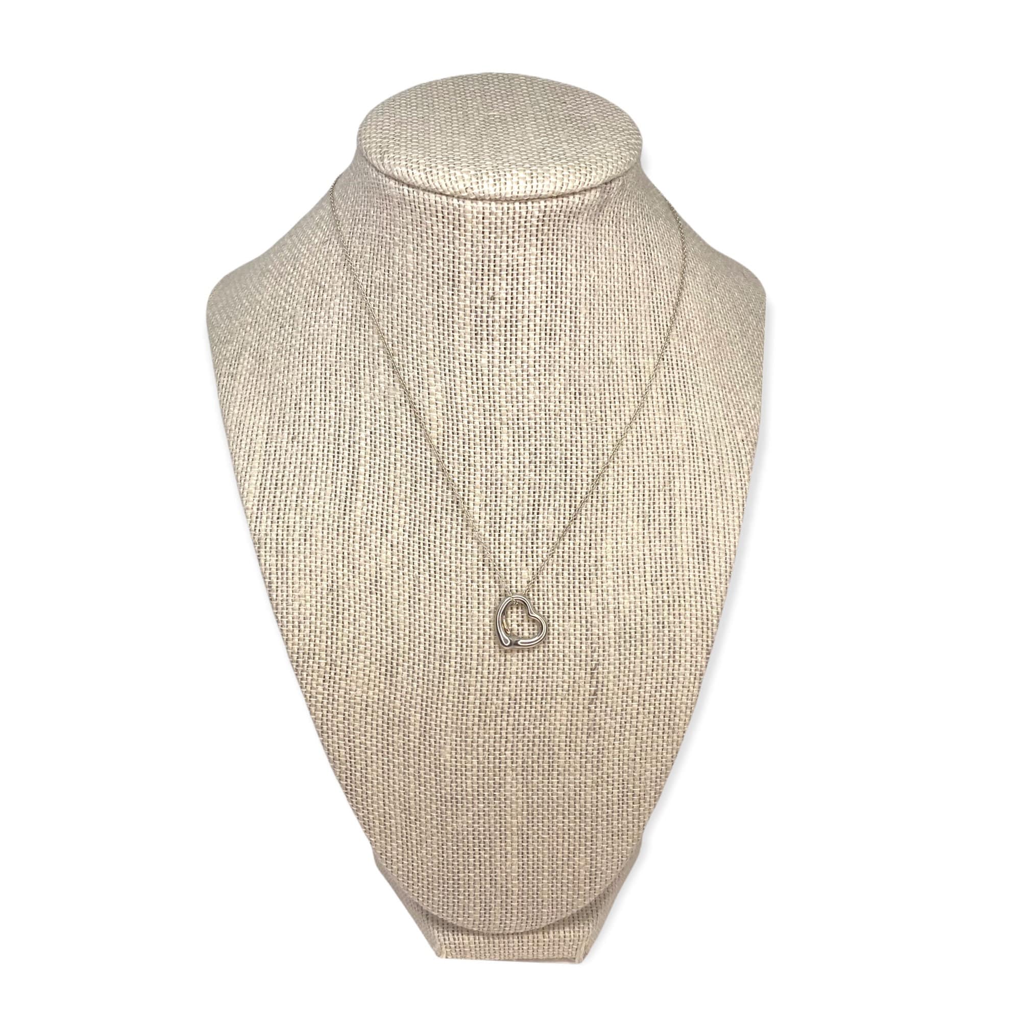 Tiffany & Co Elsa Peretti Open Heart 16mm Pendant Necklace