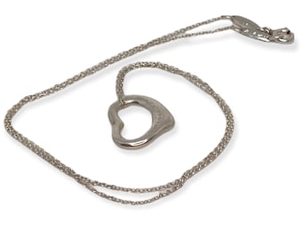 Tiffany & Co Elsa Peretti Open Heart 16mm Pendant Necklace - Etsy