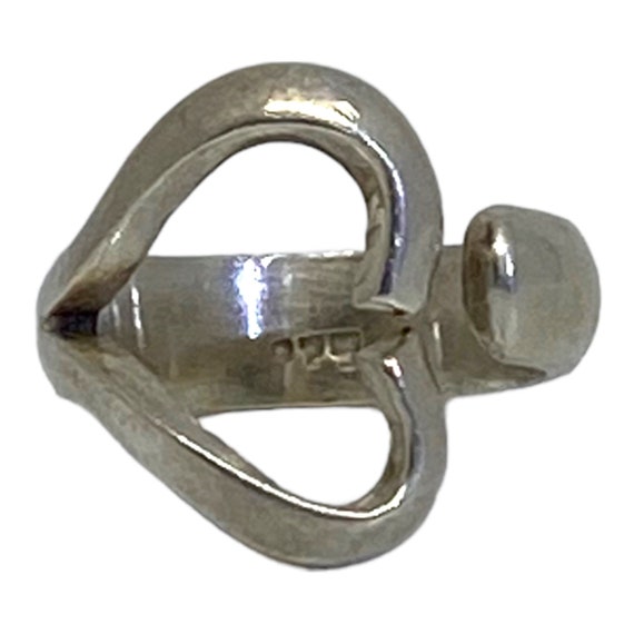 Vintage Sterling Silver Open Heart Ring