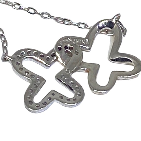 Sterling Silver and Gold Interlocking Butterfly P… - image 4