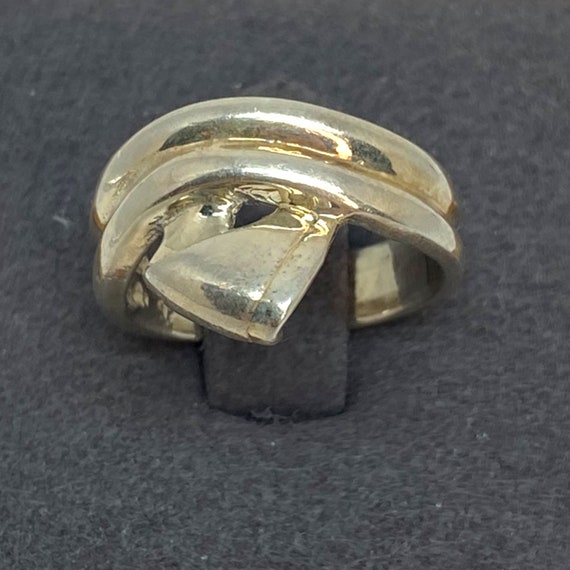 Sterling Silver Ribbon Ring - image 1