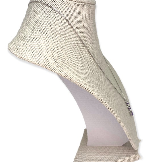 Sterling Silver Amethyst Three-Stone Graduated Pe… - image 4