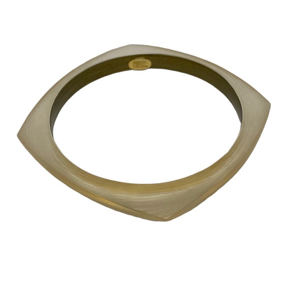 Alexis Bittar Golden Soft Square Lucite Bangle Br… - image 10