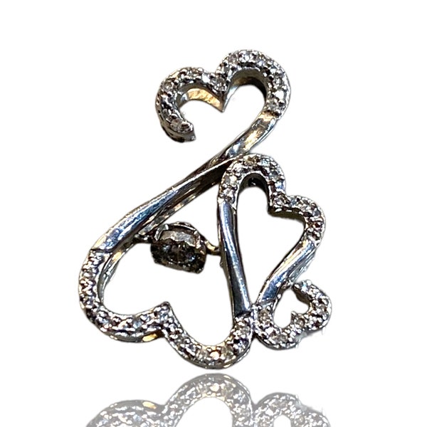 Open Hearts Rhythm by Jane Seymour™ 1/10 CT. T.W. Diamond Motherly Love Pendant in Sterling Silver