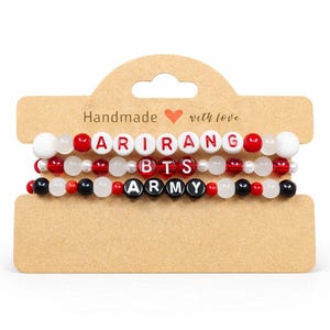 BTS Arirang Friendship Bracelet Set | Finger Heart Charm + Army Bomb Charm
