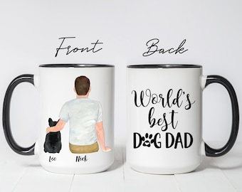 Dog Dad Photo Personalized Mug Fathers Day Coffee Mug For Dad