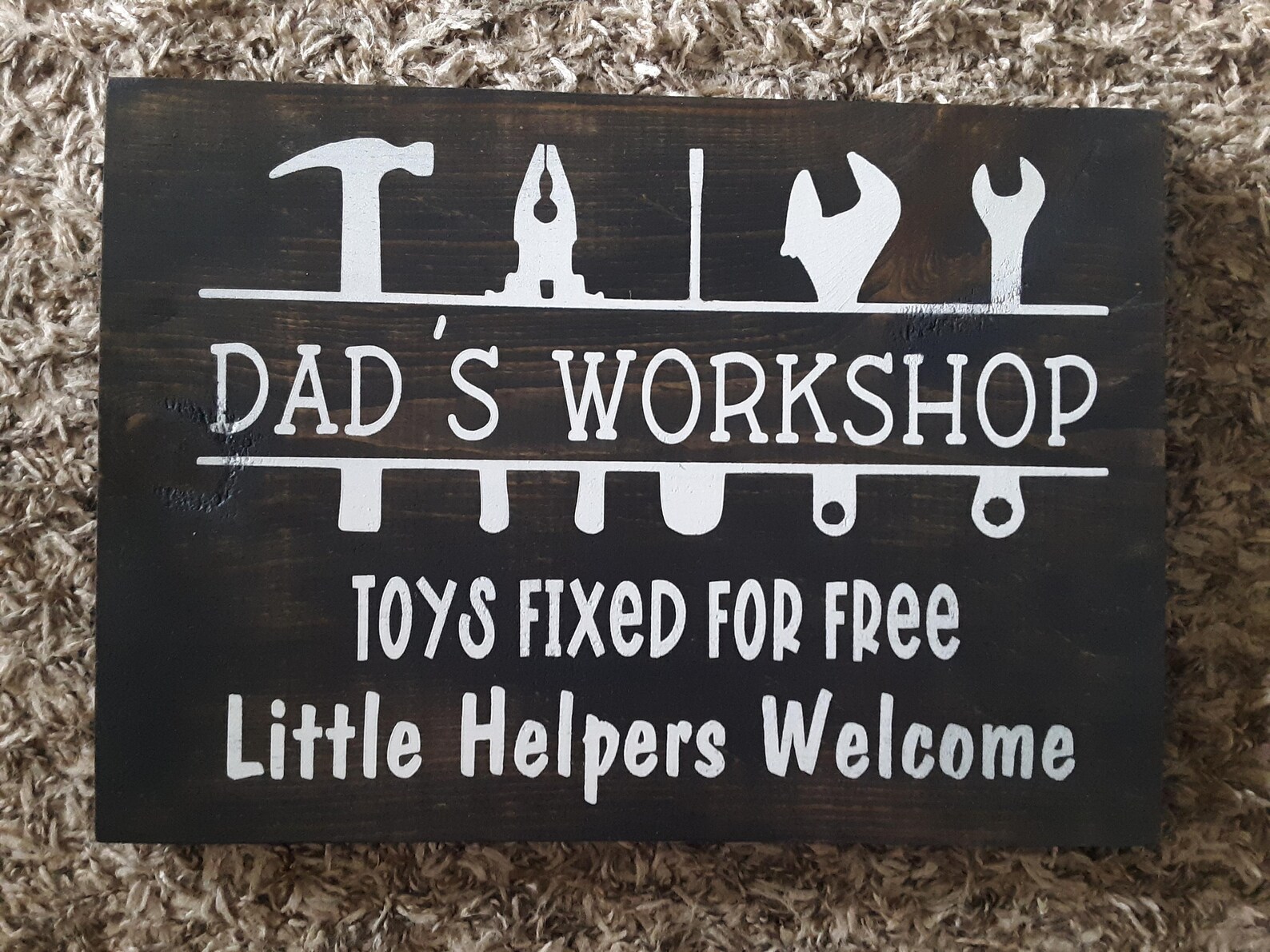 Dad's Workshop Sign- Fathers, Grandfathers, Uncles, Etc. - Etsy