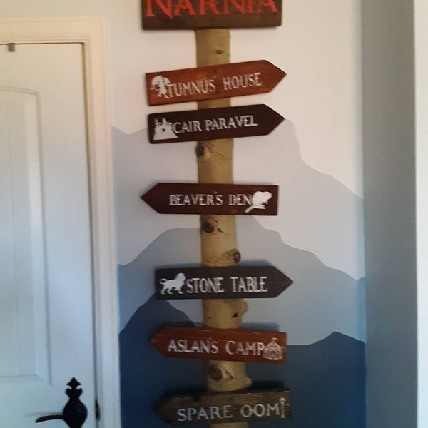 Narnia- Custom hand-painted signs, arrows, etc.