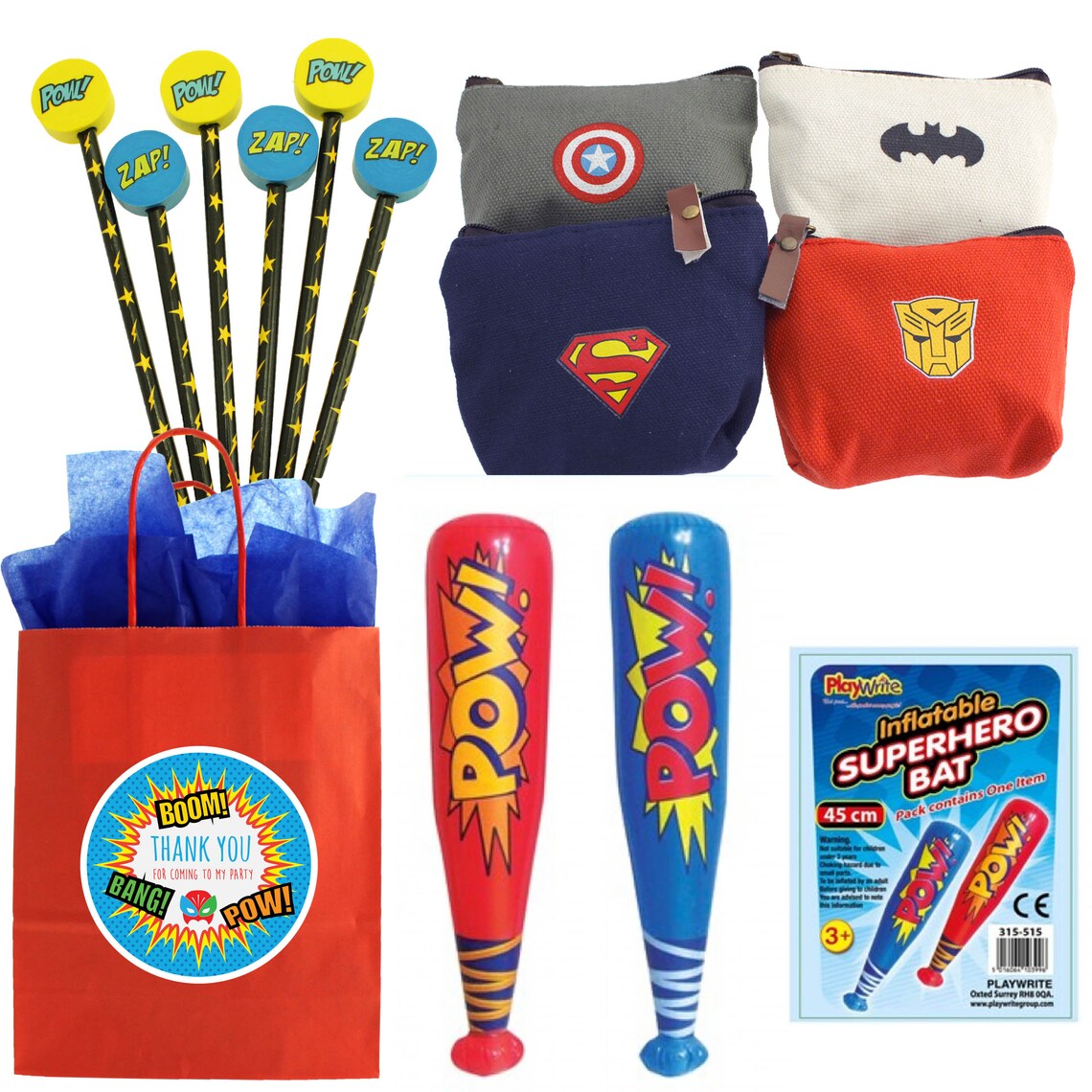 Superhero Party Bag Kids Party Bags Childrens Party Bags Etsy