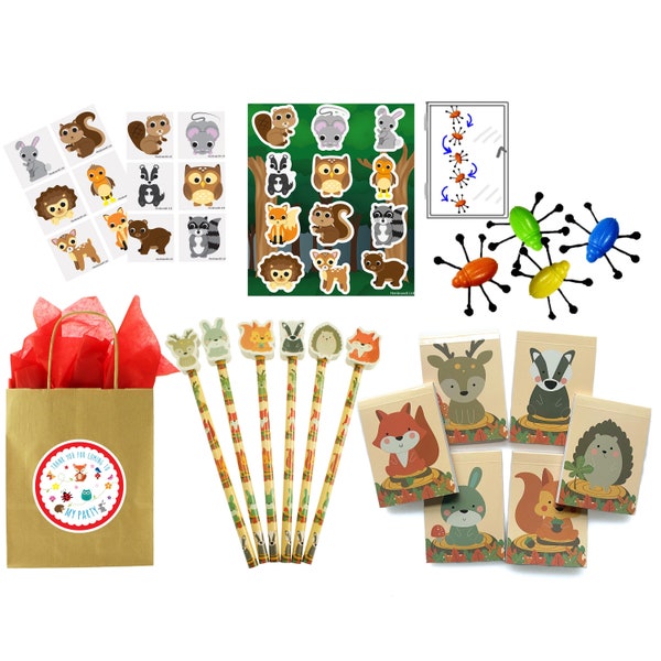Woodland Unisex Variety Party Bag | Ready to Fill Party Bags | Childrens Party Bags | Party Bags