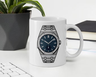 AP Royal Oak Watch Style - Tazza lucida bianca