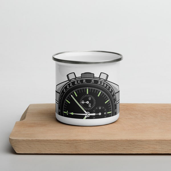 Speedy Chrono Moon Watch - Camping Enamel Mug