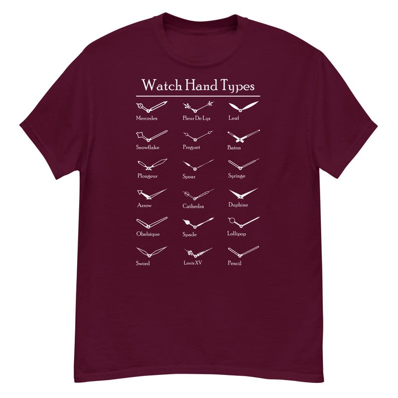 Watch Hand Types - Unisex classic tee
