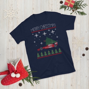 Red Formula Race Car - Ugly Christmas - Unisex T-Shirt