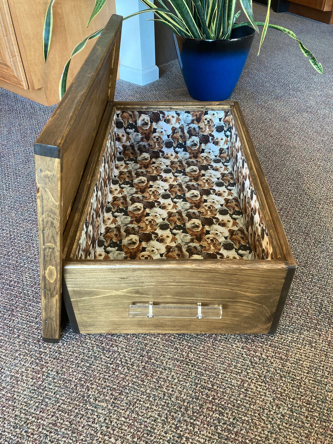 Large Pet Casket XLong Dog Burial Box W/ Liner Etsy