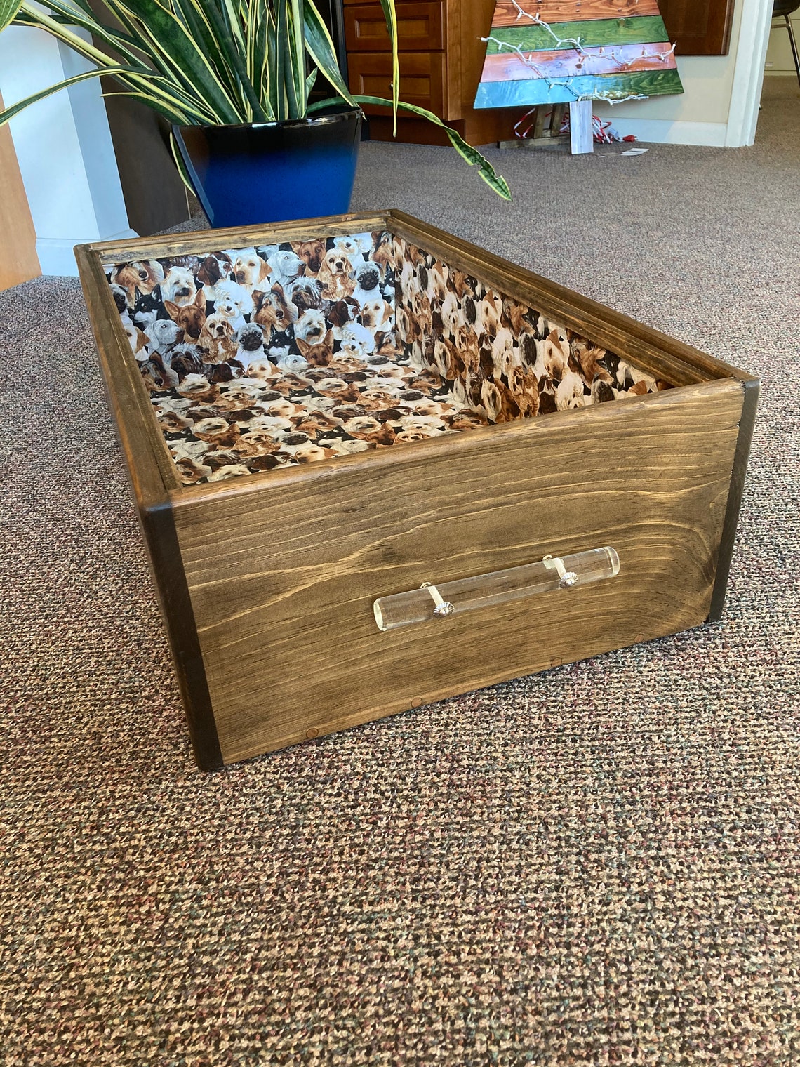 Large Pet Casket XLong Dog Burial Box W/ Liner Etsy