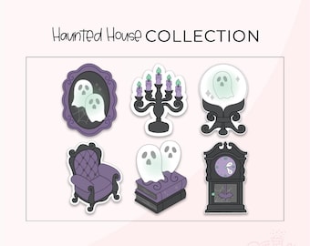 Haunted House Cookie Cutter Collection 24 .STL Files + 6 .PNG Eddie Images!