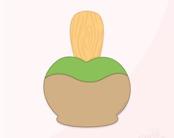 Caramel Apple Cookie Cutter .STL File + . PNG Eddie Image!