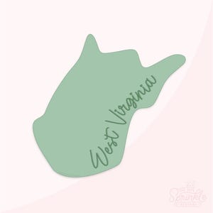 USA State West Virginia Cookie Cutter .STL Files + .SVG Outline!