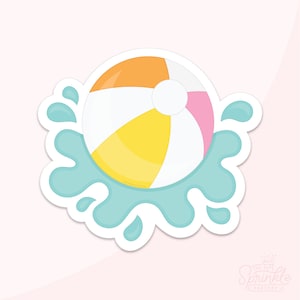 Beach Ball Splash Cookie Cutter Set .STL Files + . PNG Eddie Image!