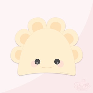 May include: A yellow cartoon character with a smiling face and a flower-shaped head. The character has black eyes and pink cheeks. The text "THE SPRINKLE FACTORY" is at the bottom of the image.