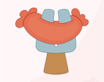 Oktoberfest Sausage Fork Cookie Cutter .STL Files + . PNG Eddie Image!